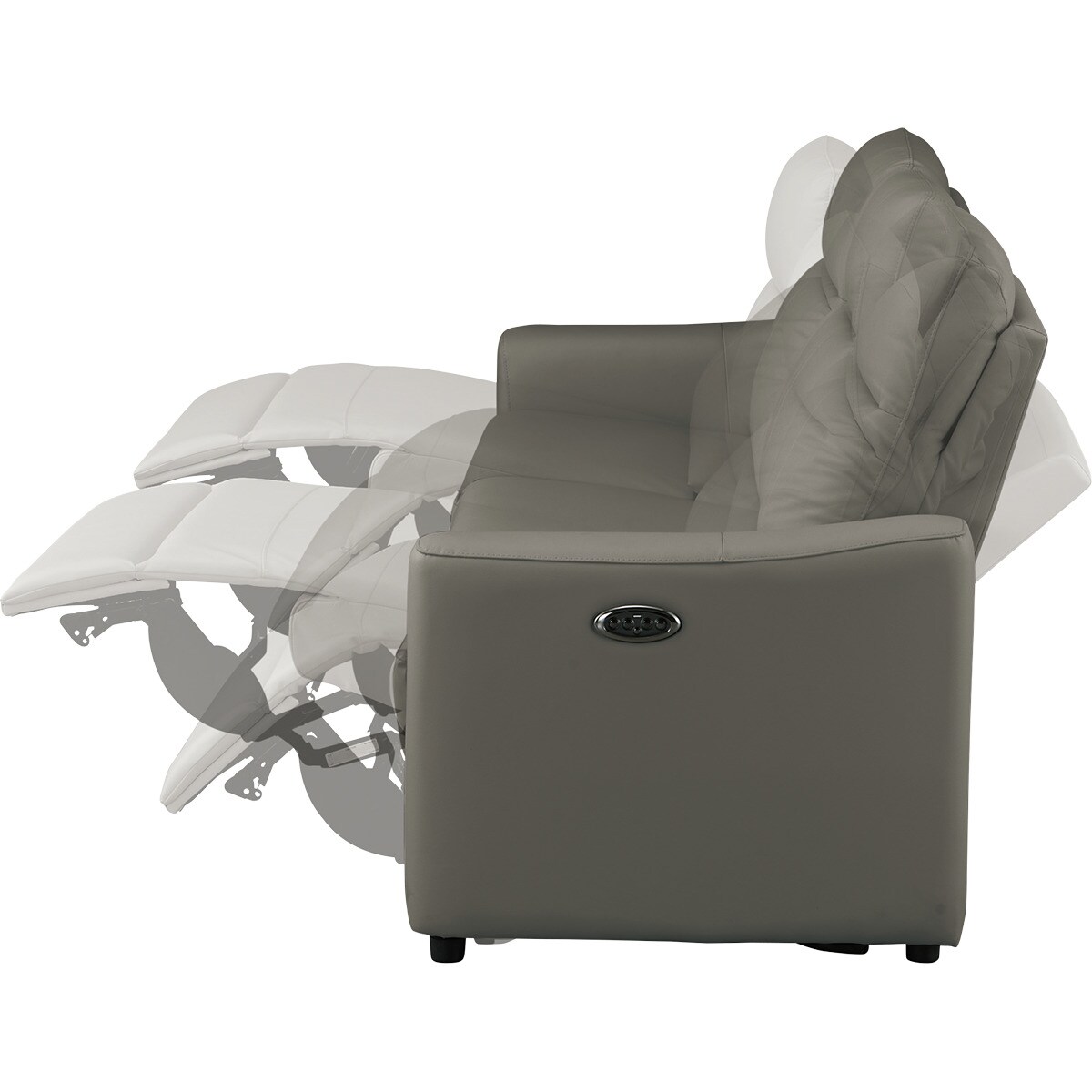 3人掛け電動リクライニングワイドソファ 本革(一部合成皮革)タイプ