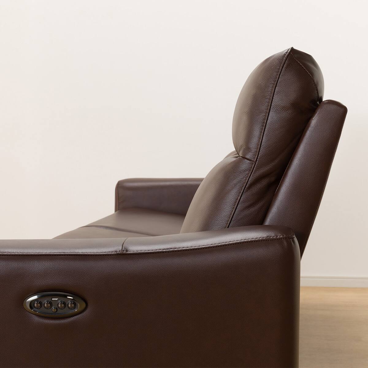 3人掛け電動リクライニングワイドソファ 本革(一部合成皮革)タイプ