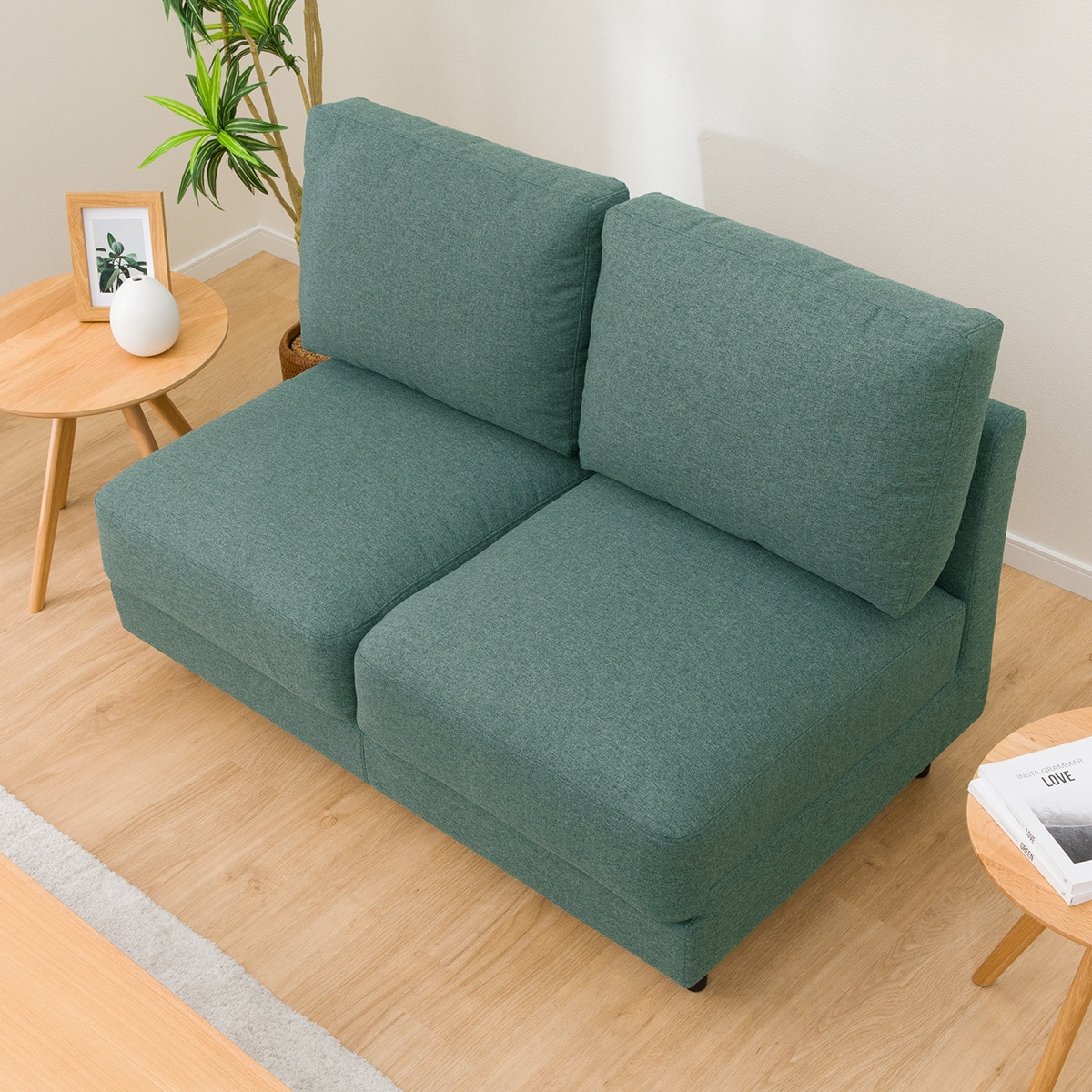 ニトリ　傷・汚れに強い片肘2人用布張りソファCS01 右肘　Nシールド 傷・汚れに強い片肘2人掛け布張りソファ(CS01 右肘 Nシールド布