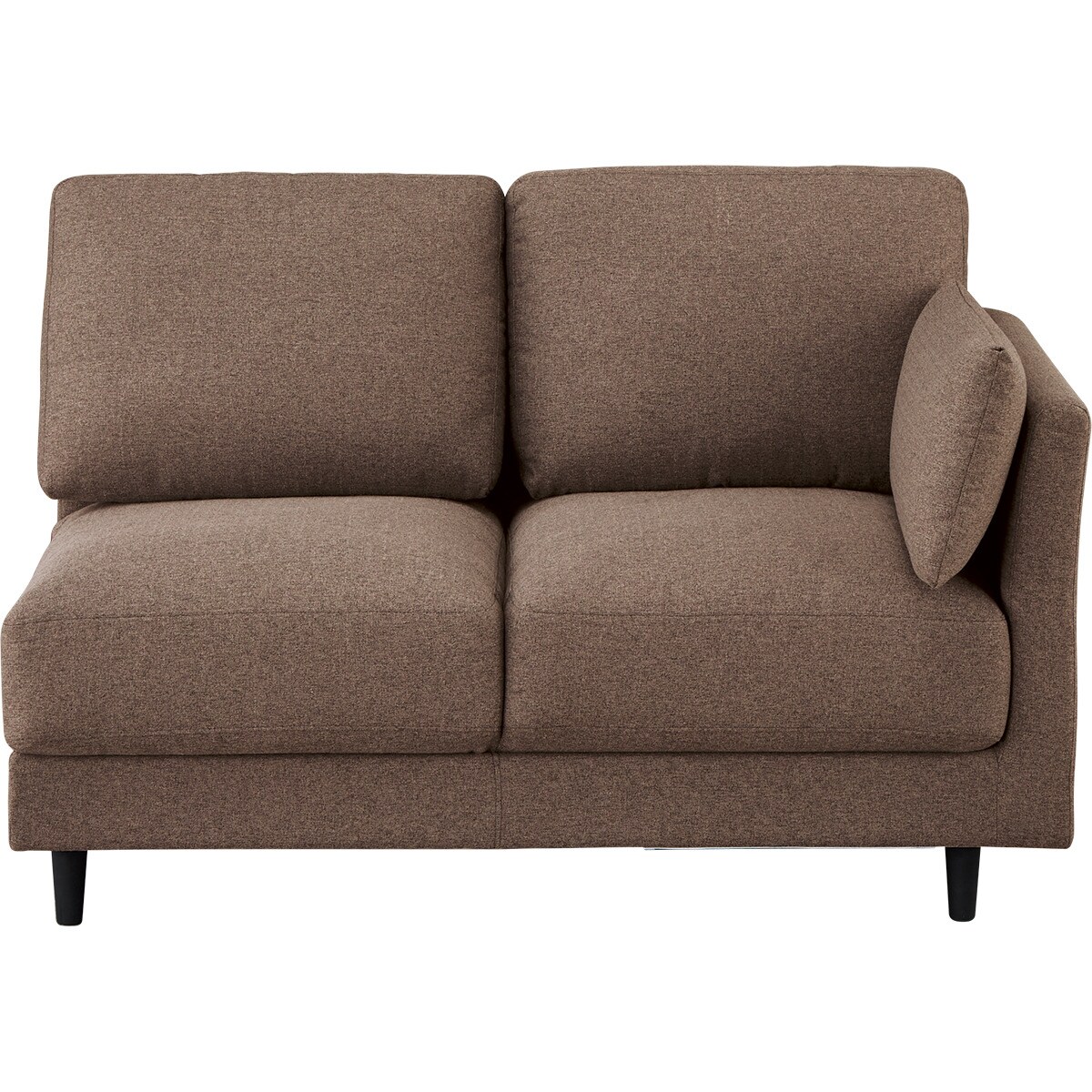 傷・汚れに強い片肘2人掛け布張りソファ(CS01 左肘 Nシールド布 H-DBR