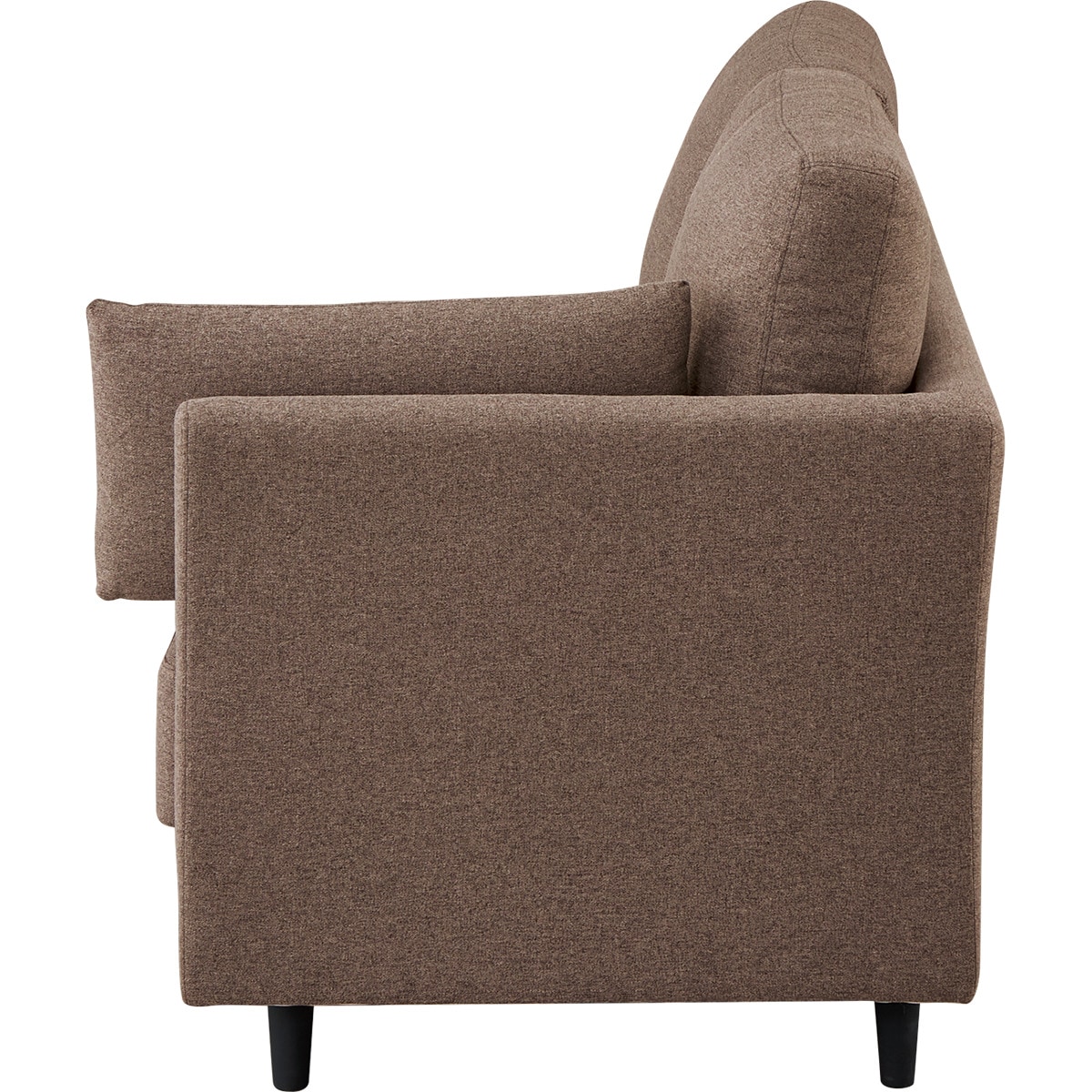 傷・汚れに強い片肘2人掛け布張りソファ(CS01 左肘 Nシールド布 H-DBR