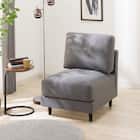 1人掛け肘無しソファ 布張りタイプ (CS01 H-DGY) 1枚目画像