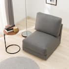 1人掛け肘無しソファ 布張りタイプ (CS01 H-DGY) 4枚目画像