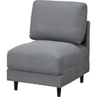 1人掛け肘無しソファ 布張りタイプ (CS01 H-DGY) 5枚目画像