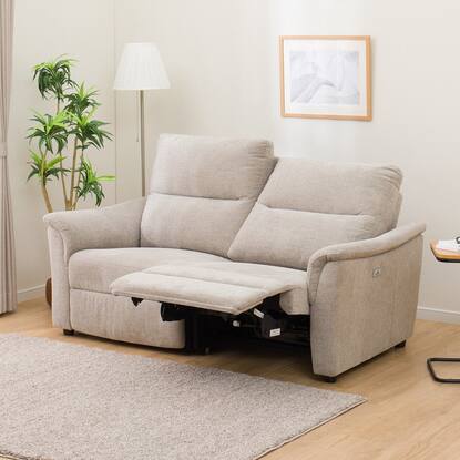 2人掛け電動布張りリクライニングソファ(KK6133 BE)通販 | ニトリ  