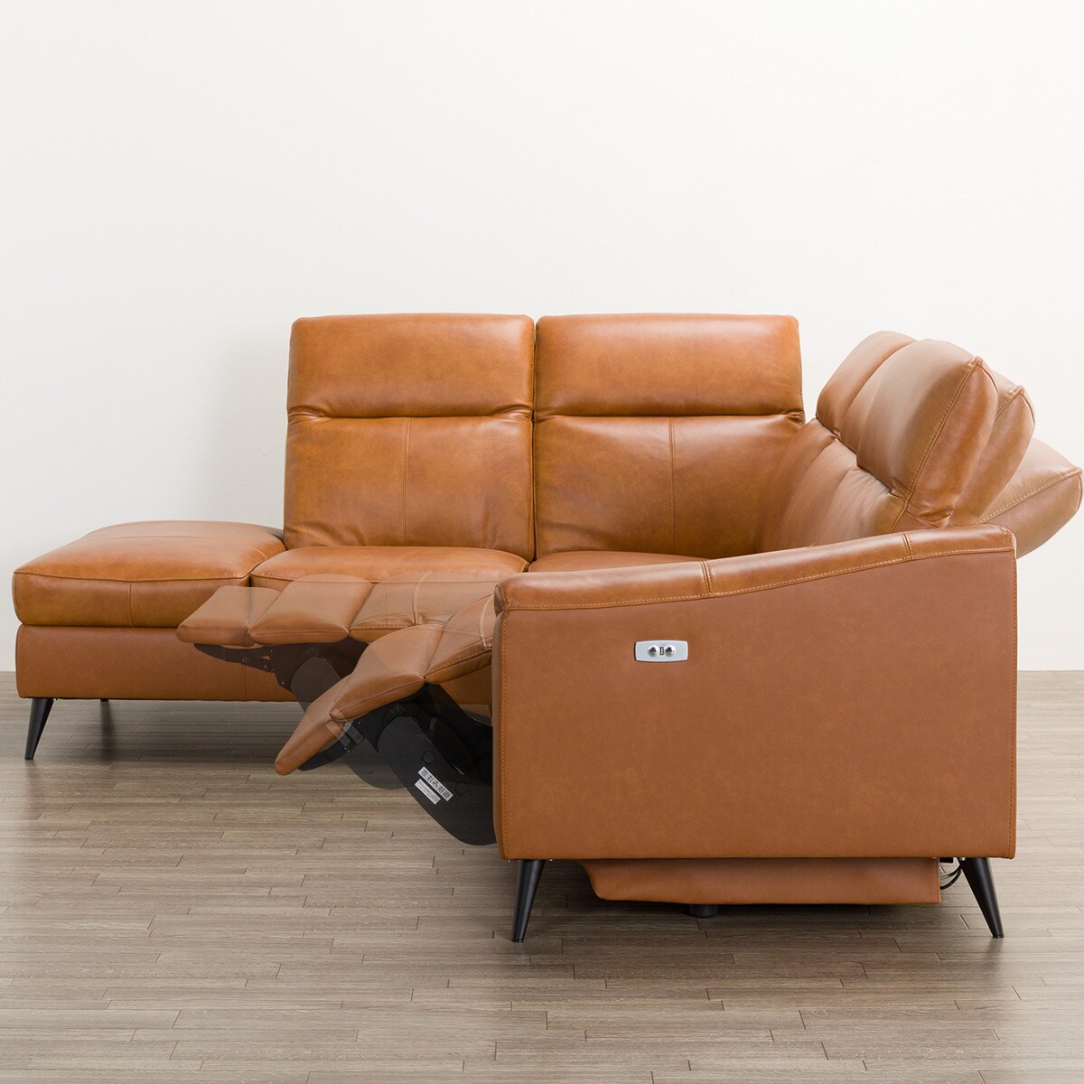 電動リクライニングコーナーソファ 本革(一部合成皮革)タイプ (LB066