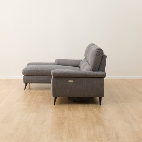 電動カウチソファ 布張りタイプ (LB033 右カウチ DR-GY) 13枚目画像