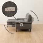 電動カウチソファ 布張りタイプ (LB033 右カウチ DR-GY) 14枚目画像