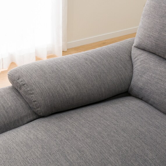 電動カウチソファ 布張りタイプ (LB033 右カウチ DR-GY) 24枚目画像