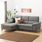 カウチソファ 布張りタイプ (LB033 右カウチ DR-GY) 6枚目画像