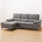 カウチソファ 布張りタイプ (LB033 右カウチ DR-GY) 9枚目画像