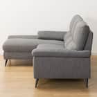 カウチソファ 布張りタイプ (LB033 右カウチ DR-GY) 11枚目画像