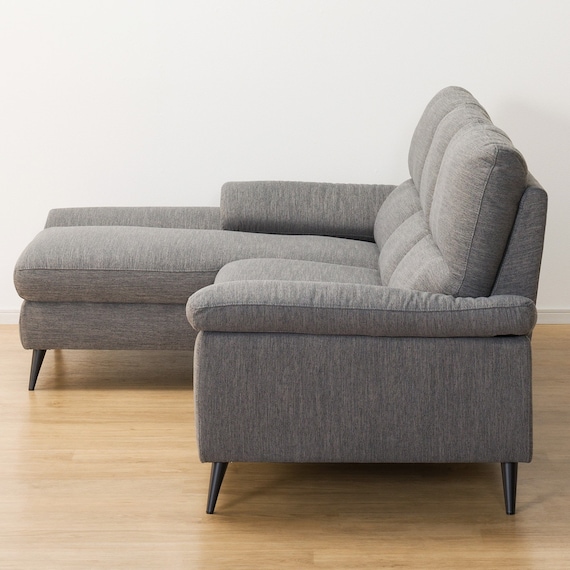 カウチソファ 布張りタイプ (LB033 右カウチ DR-GY) 11枚目画像