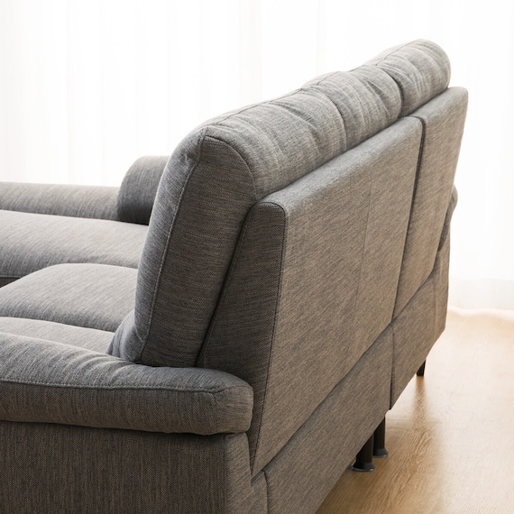 カウチソファ 布張りタイプ (LB033 右カウチ DR-GY) 14枚目画像