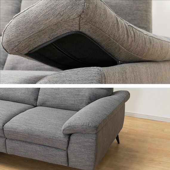 カウチソファ 布張りタイプ (LB033 右カウチ DR-GY) 16枚目画像