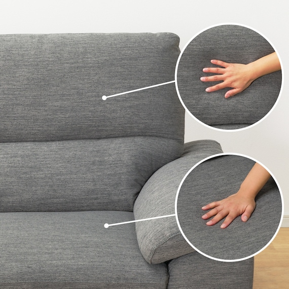 カウチソファ 布張りタイプ (LB033 右カウチ DR-GY) 17枚目画像