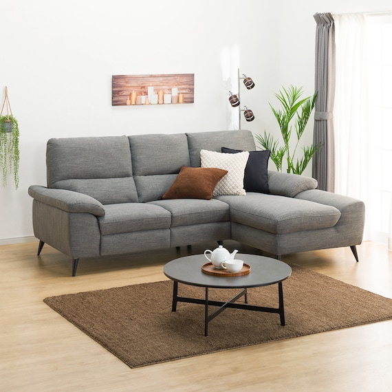 カウチソファ 布張りタイプ (LB033 LC DR-GY) 1枚目画像