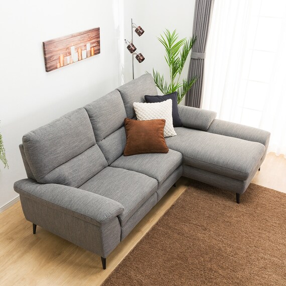 カウチソファ 布張りタイプ (LB033 LC DR-GY) 7枚目画像