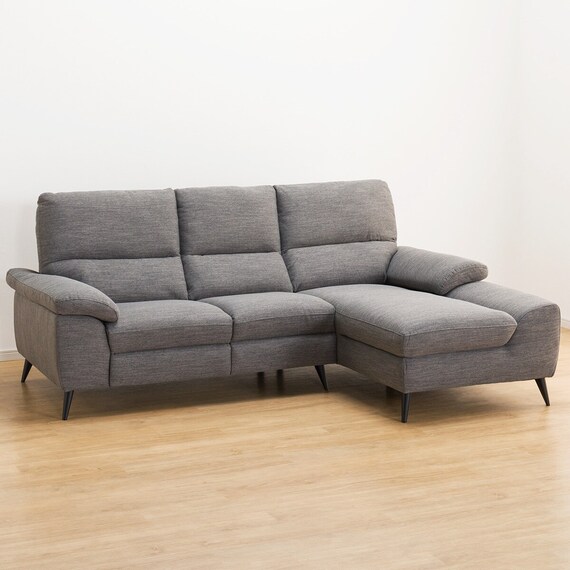 カウチソファ 布張りタイプ (LB033 LC DR-GY) 9枚目画像