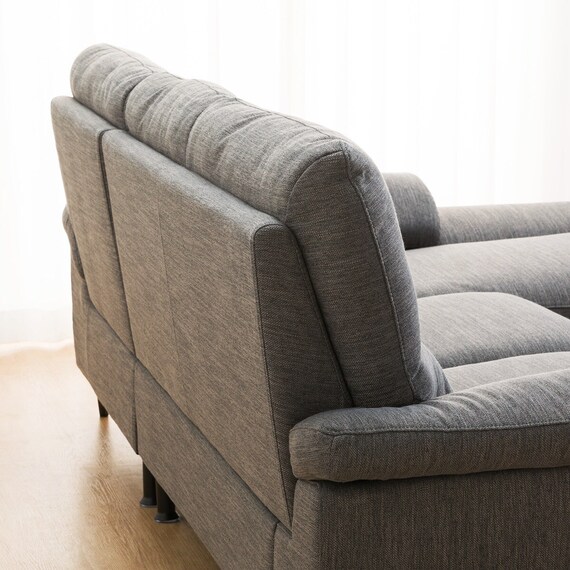 カウチソファ 布張りタイプ (LB033 LC DR-GY) 14枚目画像