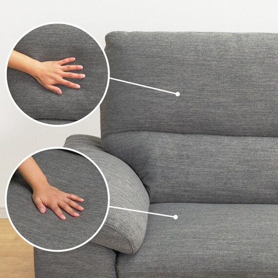 カウチソファ 布張りタイプ (LB033 LC DR-GY) 17枚目画像