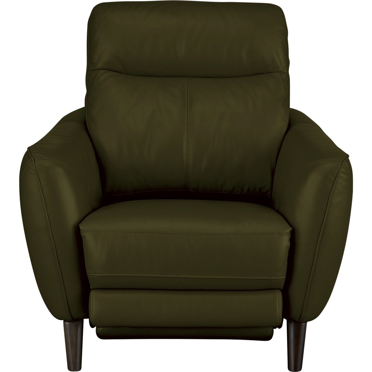 1人掛け　リクライニングソファー　緑　本革素材　シングルソファー　送料込み価格 ニトリ電動リクライニングソファ1人用