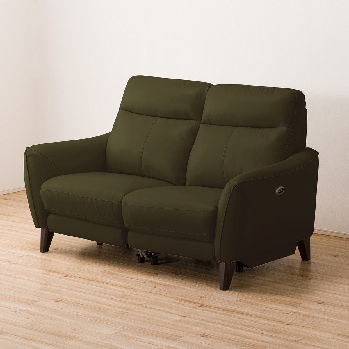 2人掛け両電動リクライニングソファ 本革(一部合成皮革)タイプ