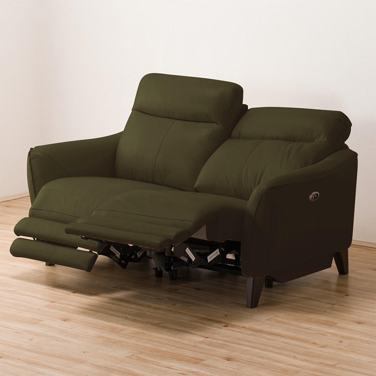 2人掛け両電動リクライニングソファ 本革(一部合成皮革)タイプ