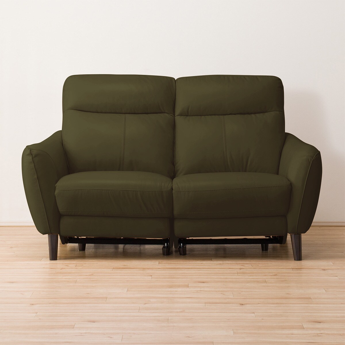 2人掛け両電動リクライニングソファ 本革(一部合成皮革)タイプ