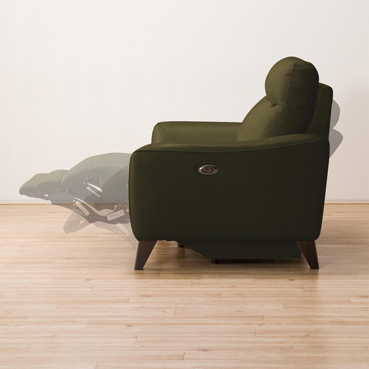 2人掛け両電動リクライニングソファ 本革(一部合成皮革)タイプ