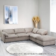 布張りコーナーソファ4点セット(MK04)