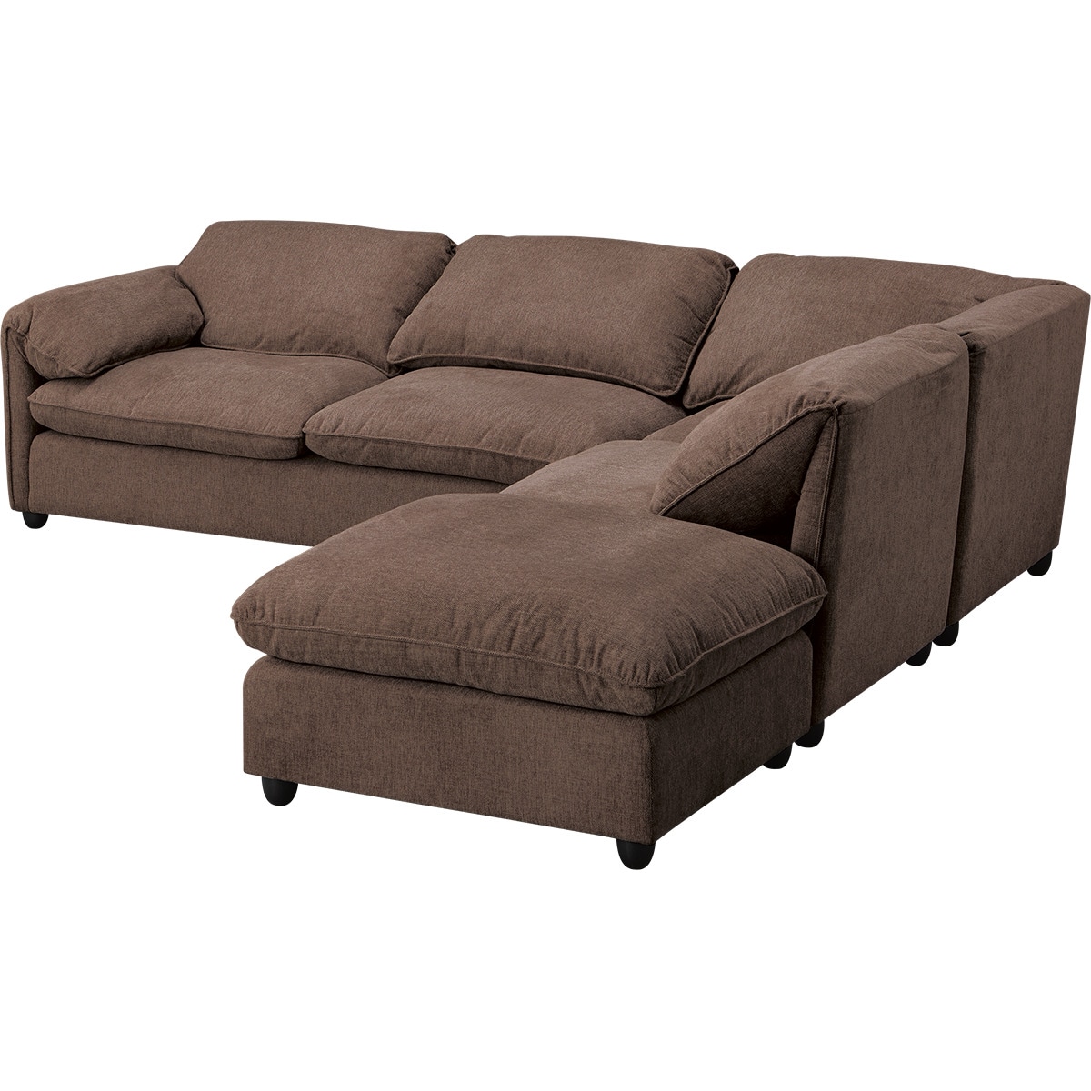 コーナーソファ4点セット 布張りタイプ (MK04 RA DBR) | ニトリネット