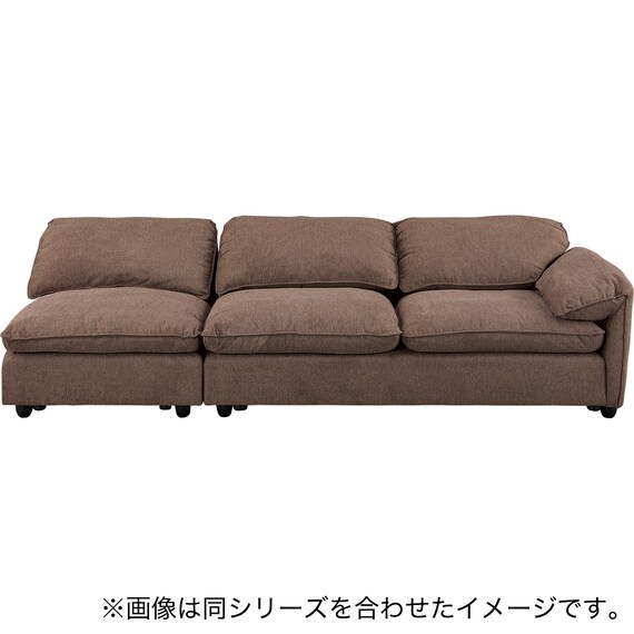 2人掛け片肘ソファ 布張りタイプ (MK04 左肘 DBR) | ニトリネット 