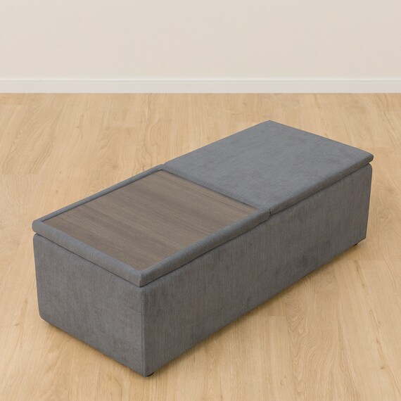 【HM04専用】収納付きテーブル (HM04 DGY) 4枚目画像