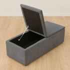 【HM04専用】収納付きテーブル (HM04 DGY) 5枚目画像