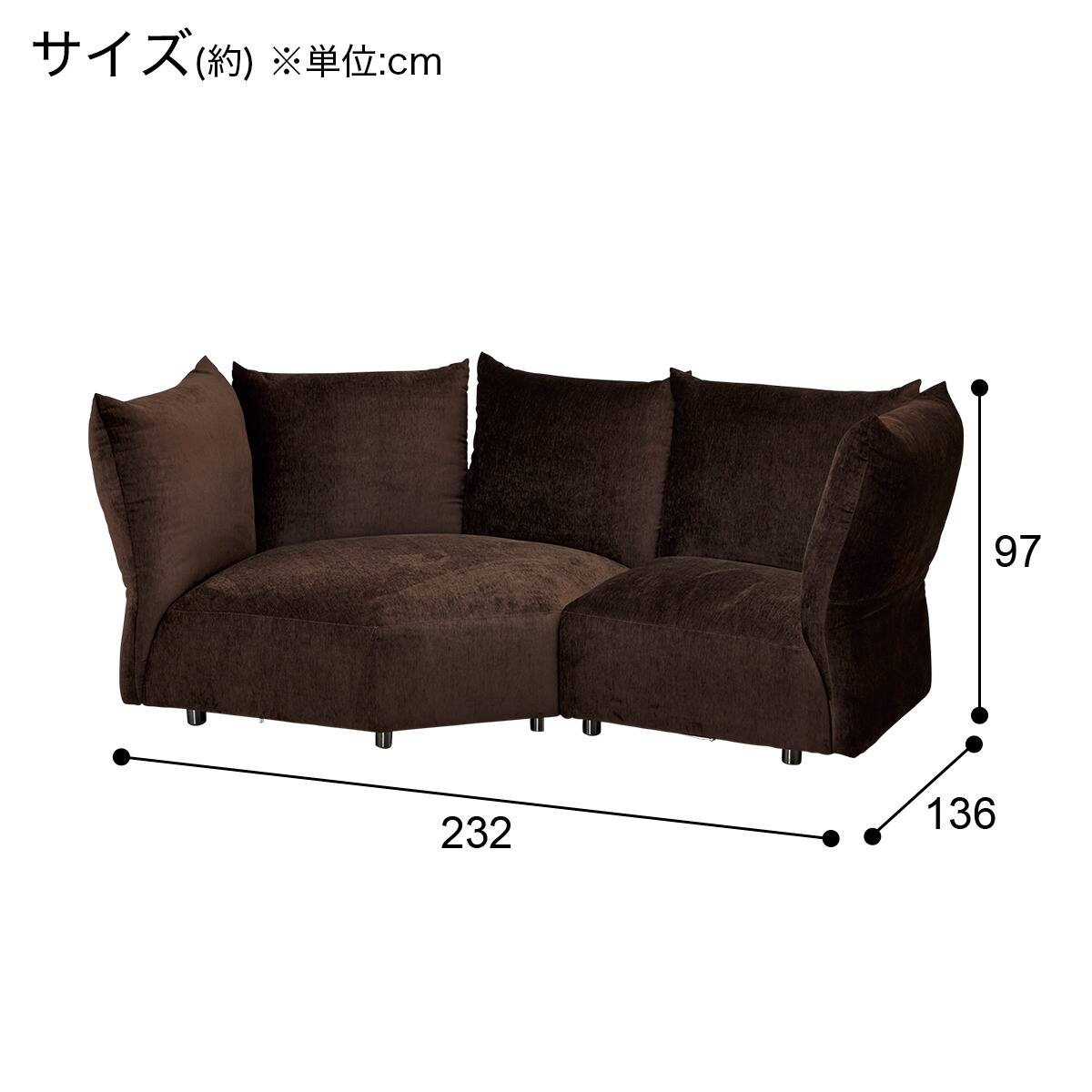 フェザークッションソファ 3バックカウチセット 布張りタイプ (YH01