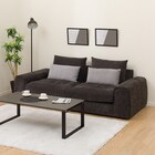 3人掛けセパレートソファ 布張りタイプ (LB04 GY) 1枚目画像