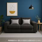 2人掛けセパレートソファ 布張りタイプ (LB04 GY) 1枚目画像