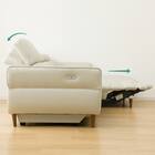 電動カウチソファ 本革(一部合成皮革)タイプ (KK026 左カウチ MGY) 9枚目画像