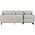 電動カウチソファ 本革(一部合成皮革)タイプ (KK026 左カウチ MGY) 16枚目画像