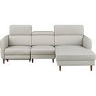 電動カウチソファ 本革(一部合成皮革)タイプ (KK026 左カウチ MGY) 17枚目画像