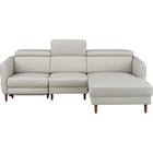 電動カウチソファ 本革(一部合成皮革)タイプ (KK026 左カウチ MGY) 18枚目画像