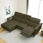 電動カウチソファ 本革(一部合成皮革)タイプ (KK026 右カウチ DGR) 8枚目画像