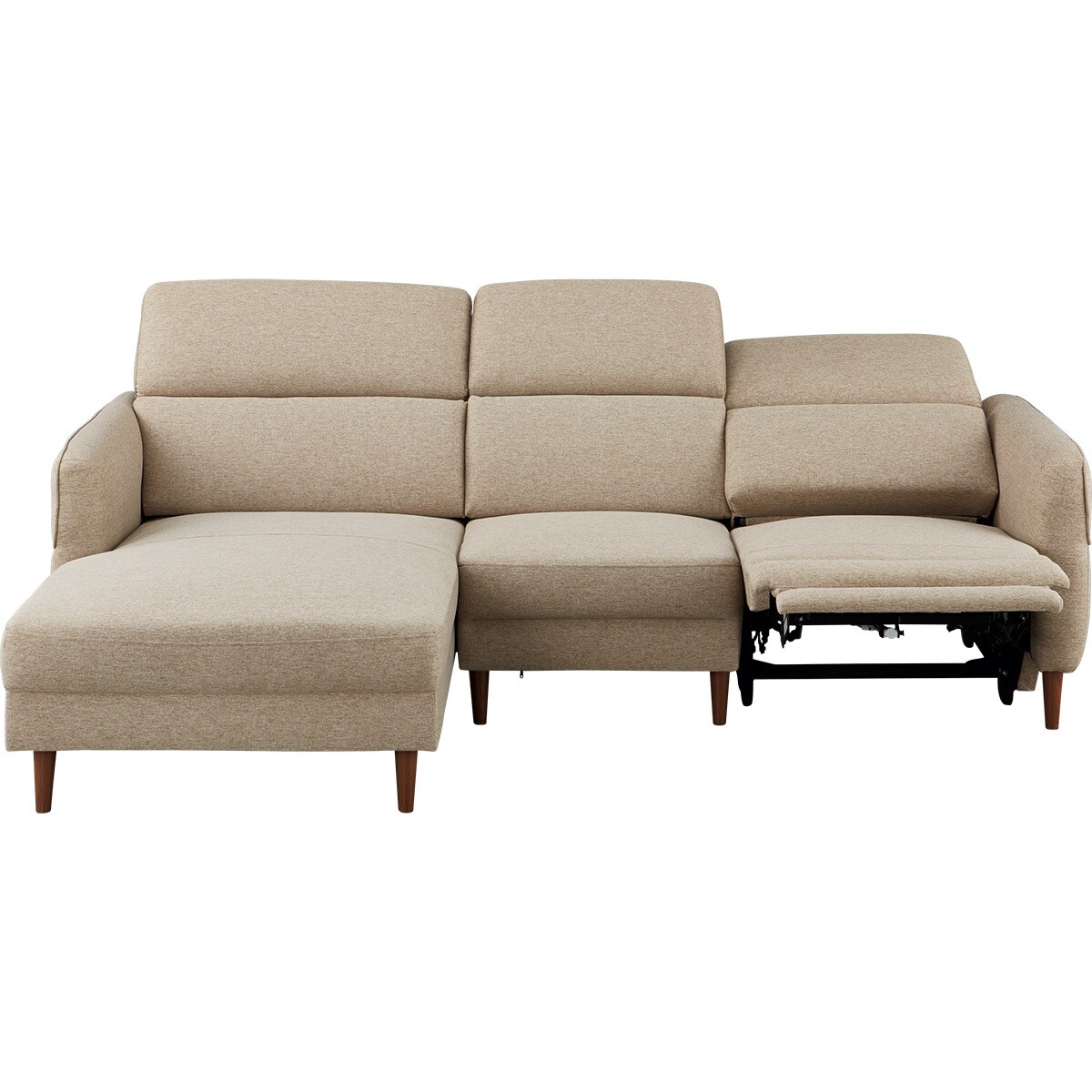 電動カウチソファ 布張りタイプ (KK026 右カウチ BE) | ニトリネット