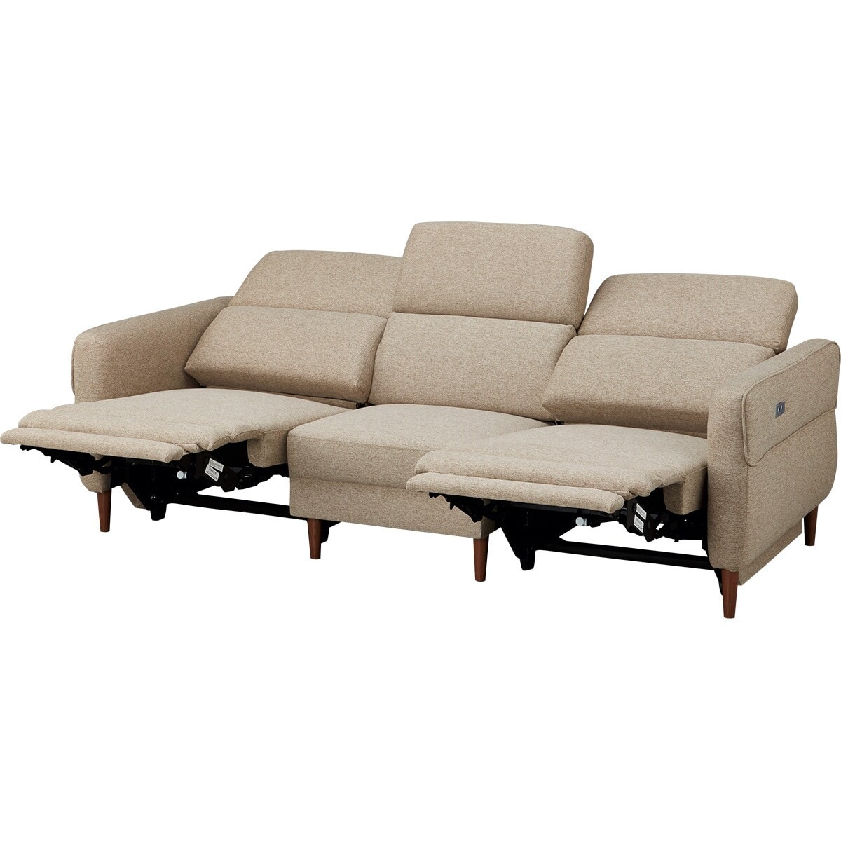 3人掛け電動リクライニングソファ 布張りタイプ (KK026 RC BE