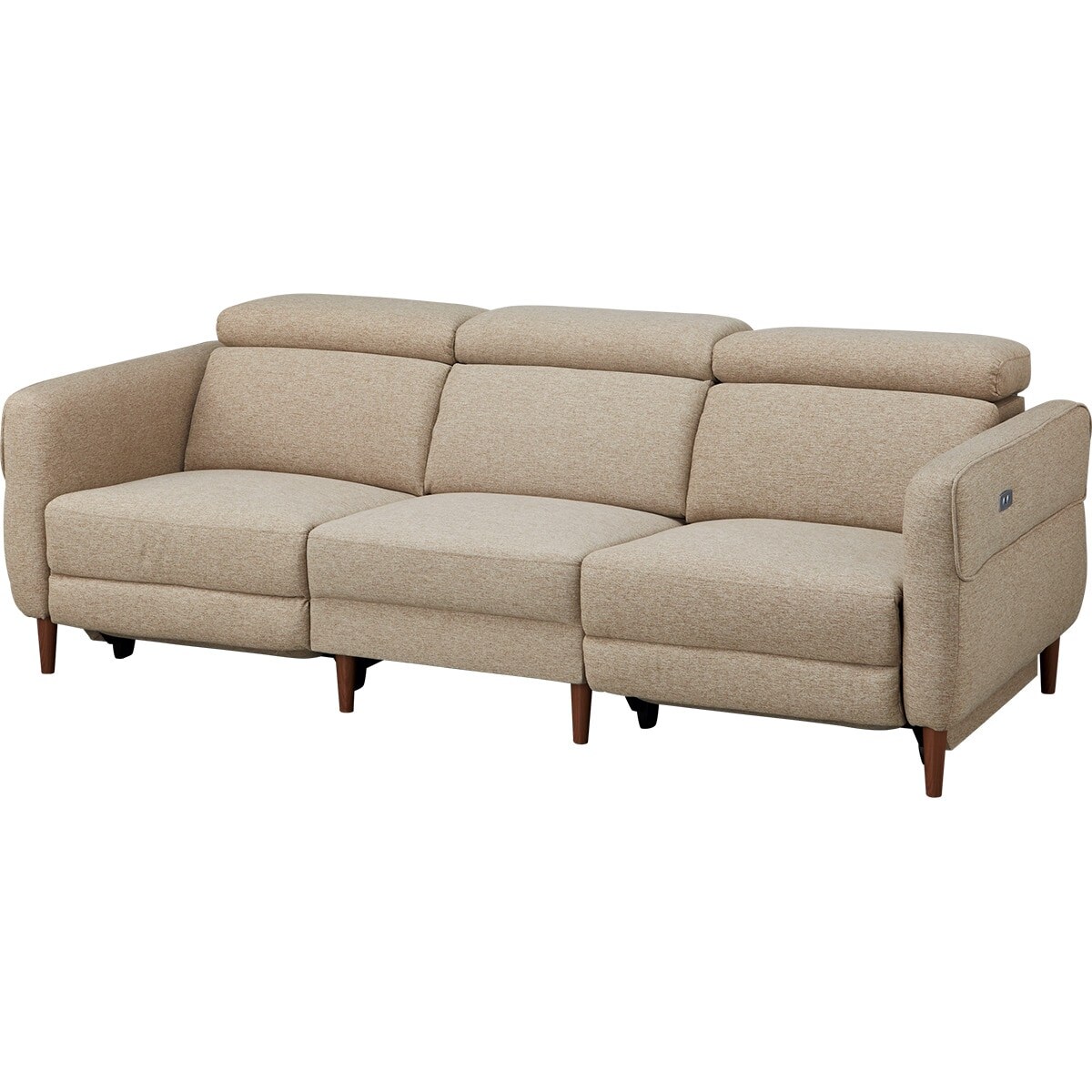 3人掛け電動リクライニングソファ 布張りタイプ (KK026 RC BE