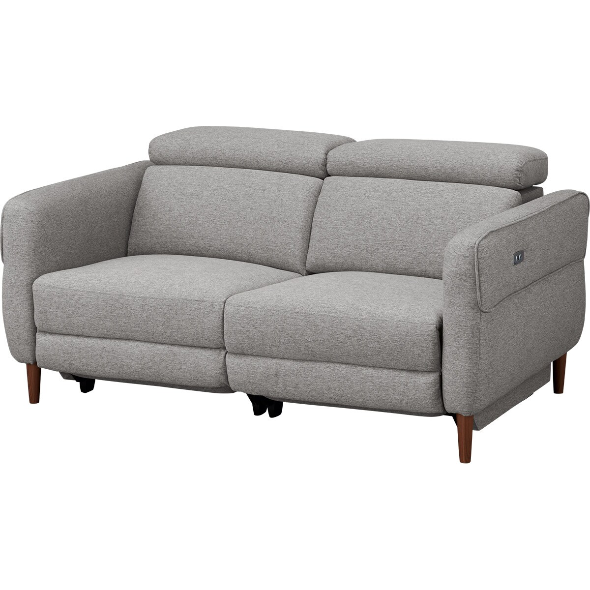 2人掛け電動リクライニングソファ 布張りタイプ (KK026 RC GY