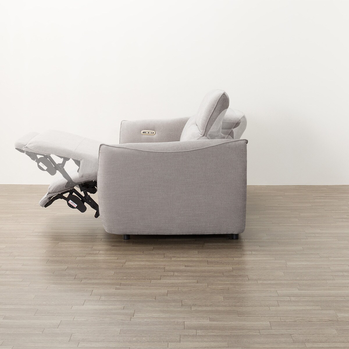 3人掛け電動リクライニングソファ 布張りタイプ (LE09 2モーター LGY