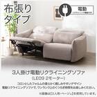 3人掛け電動リクライニングソファ 布張りタイプ (LE09 2モーター YGR) 2枚目画像