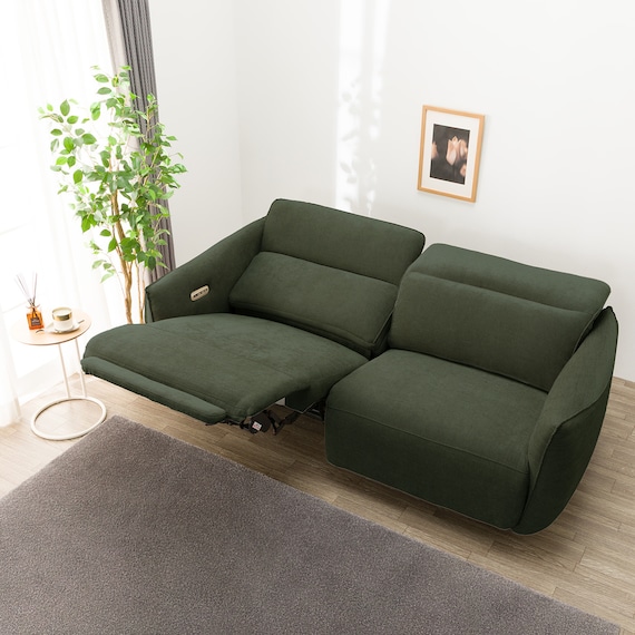 3人掛け電動リクライニングソファ 布張りタイプ (LE09 2モーター YGR) 7枚目画像